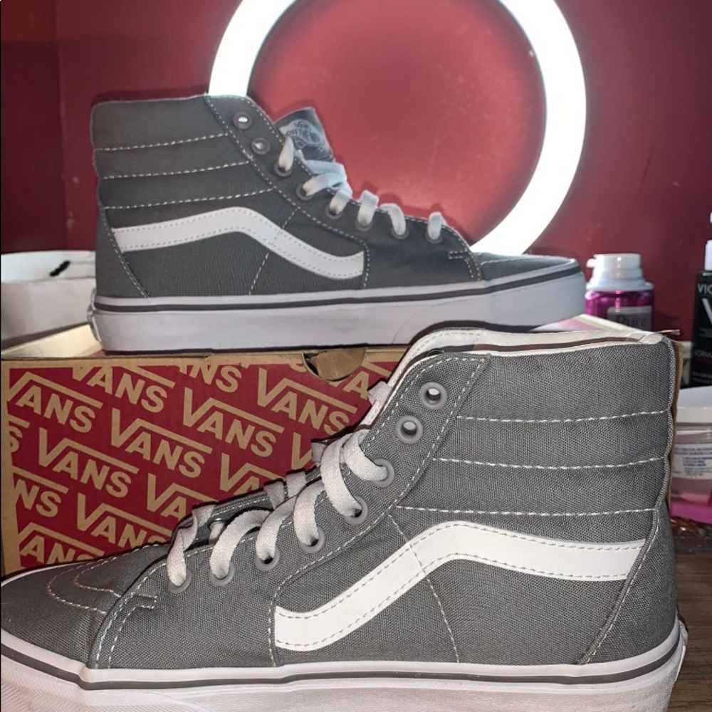 Grey vans, never worn available for pickup and drop off